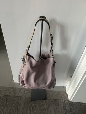 Coach Dusty Pink Leather Shoulder Hobo